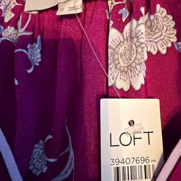 LOFT Plum Floral Maxi Dress - Picture 12 of 16